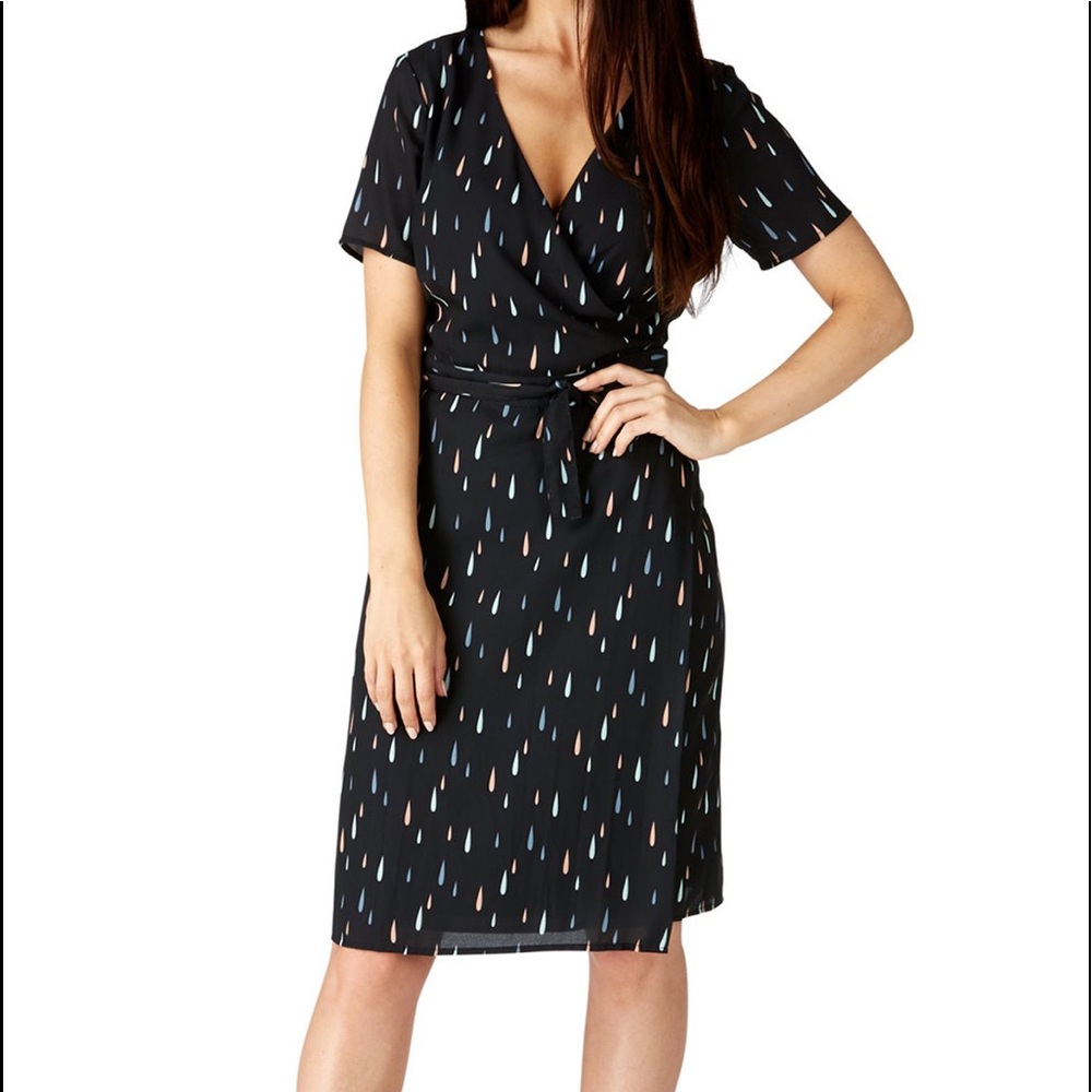 Aura Raindrop Wrap Dress